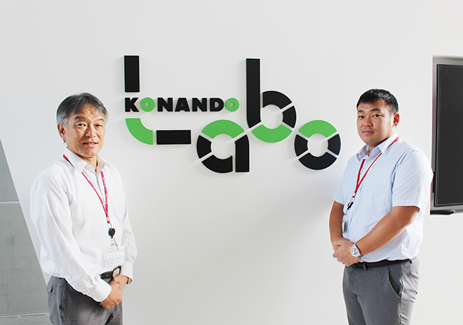 水落社長(左)と水落常務 水落社長(左)と水落常務