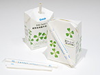 大日本印刷、紙ストローと植物由来原料使用の液体紙容器発売
