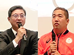 モリサワ会、「目標達成論」で佐藤選手と森澤社長が対談